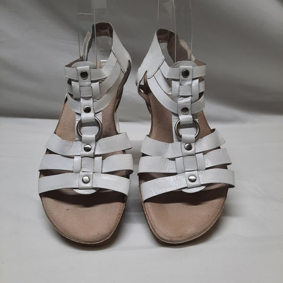 Pure sole Darla leather white ankle strap sandal 7 - Picture 1 of 7